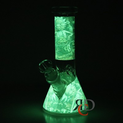 WATER PIPE BEAKER GLOW IN DARK WP1097 1CT